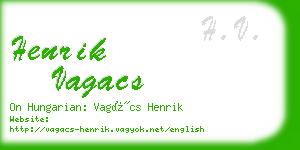 henrik vagacs business card